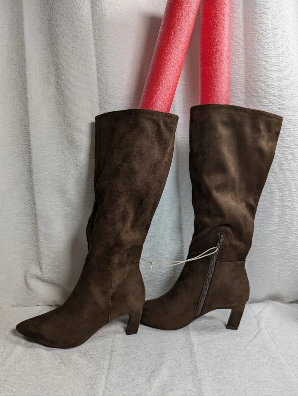 A New Day - Women's - Faux Leather - Zipper Knee Dress Boots Stiletto High Heel